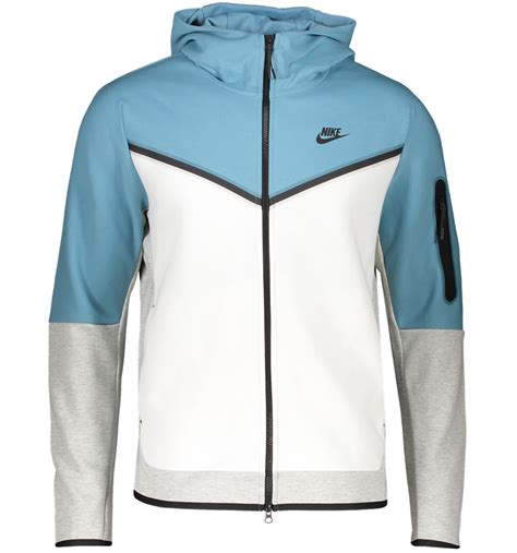 nike tech fleece white blue